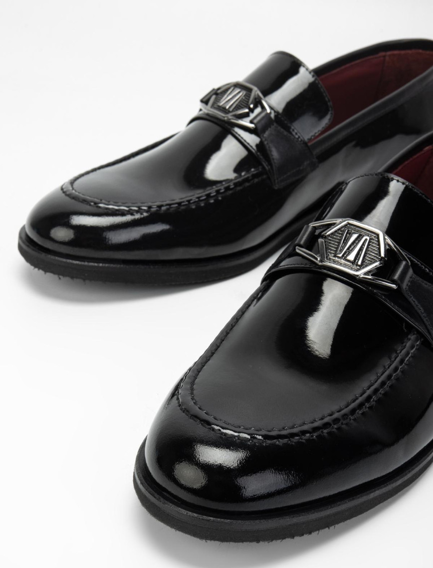 Valmenti Neva Erkek Siyah Rugan Hakiki Deri Casual Ayakkabı Valmenti Neva Erkek Siyah Rugan Hakiki Deri Casual Ayakkabı