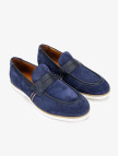 Valmenti Runo Erkek Lacivert Süet Hakiki Deri Loafer Ayakkabı