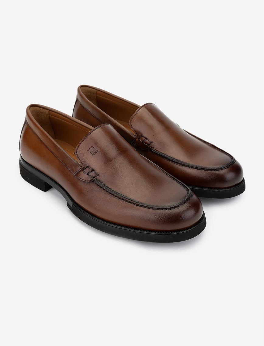 Valmenti Erkek Hakiki Deri Taba Deri Loafer Ayakkabı Valmenti Erkek Hakiki Deri Taba Deri Loafer Ayakkabı