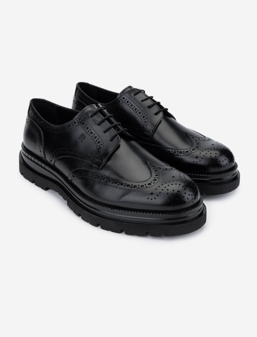 Valmenti Erkek Hakiki Deri Siyah Deri Klasik Ayakkabı Valmenti Erkek Hakiki Deri Siyah Deri Klasik Ayakkabı