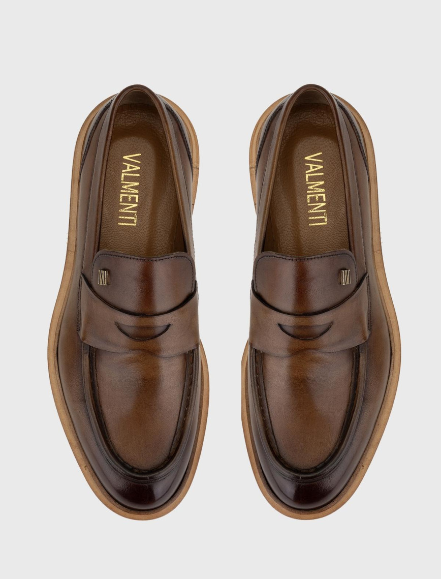 Valmenti Erkek Ceviz Hakiki Deri Loafer Ayakkabı Valmenti Erkek Ceviz Hakiki Deri Loafer Ayakkabı