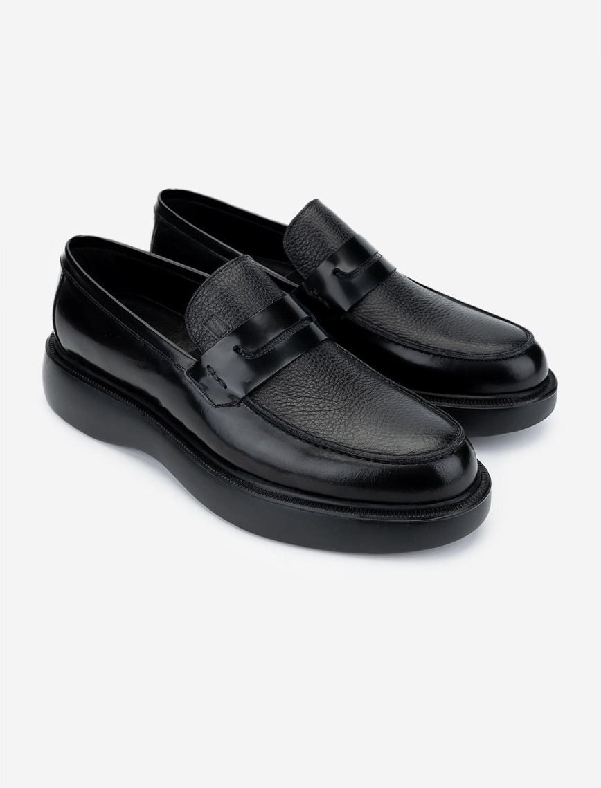 Valmenti Erkek Hakiki Deri Siyah Loafer Ayakkabı Valmenti Erkek Hakiki Deri Siyah Loafer Ayakkabı