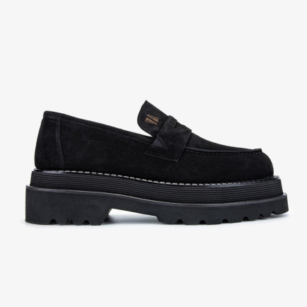 Valmenti EVA Erkek Siyah Süet Hakiki Deri Loafer Ayakkabı