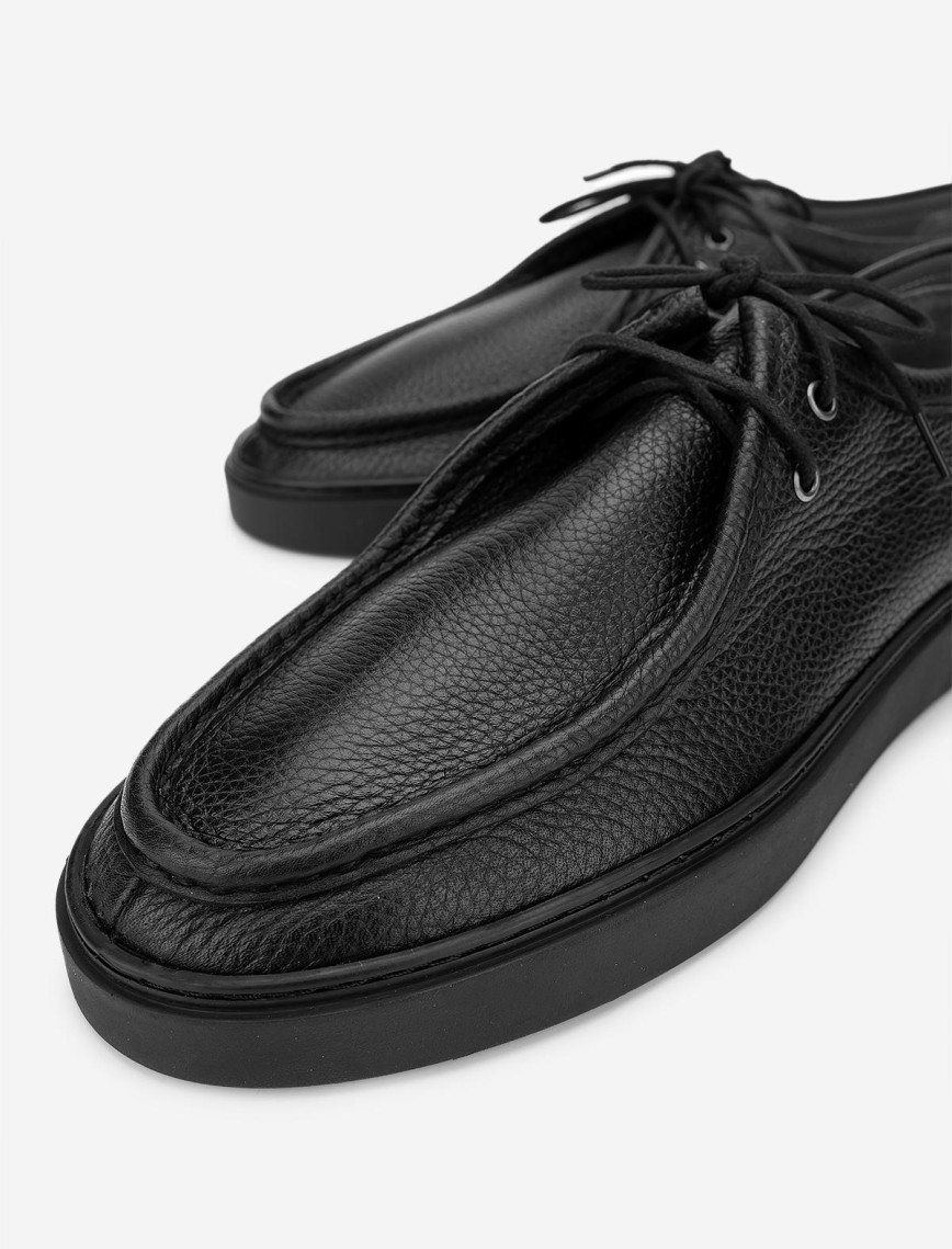 Valmenti Erkek Hakiki Deri Siyah Floter Casual Ayakkabı Valmenti Erkek Hakiki Deri Siyah Floter Casual Ayakkabı