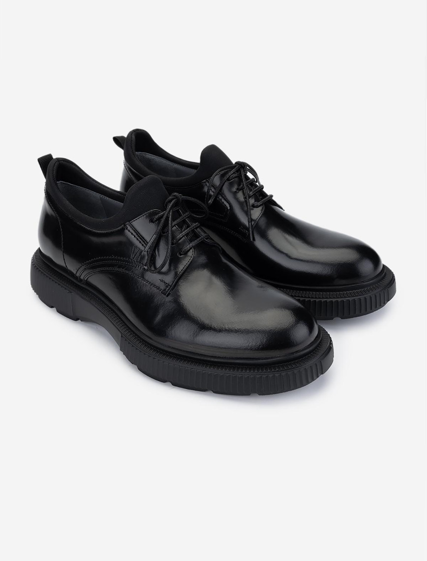 Valmenti Erkek Hakiki Deri Siyah Açma Casual Ayakkabı Valmenti Erkek Hakiki Deri Siyah Açma Casual Ayakkabı