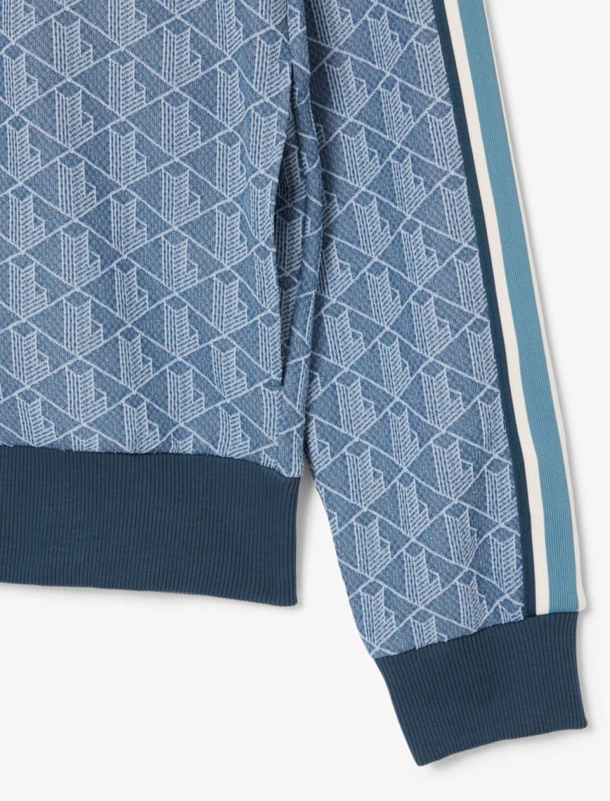 Lacoste Erkek Regular Fit Fermuarlı Monogram Mavi Sweatshirt Lacoste Erkek Regular Fit Fermuarlı Monogram Mavi Sweatshirt