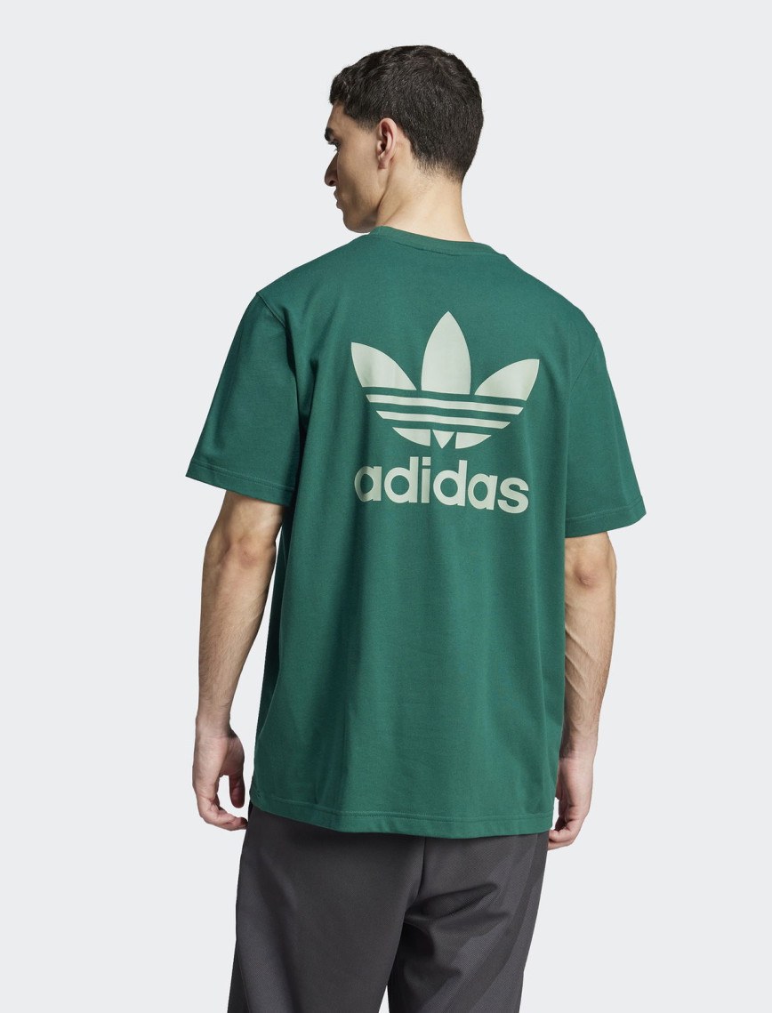 adidas Adicolor Classics Back+Front Trefoil Boxy Yeşil Erkek T-Shirt adidas Adicolor Classics Back+Front Trefoil Boxy Yeşil Erkek T-Shirt