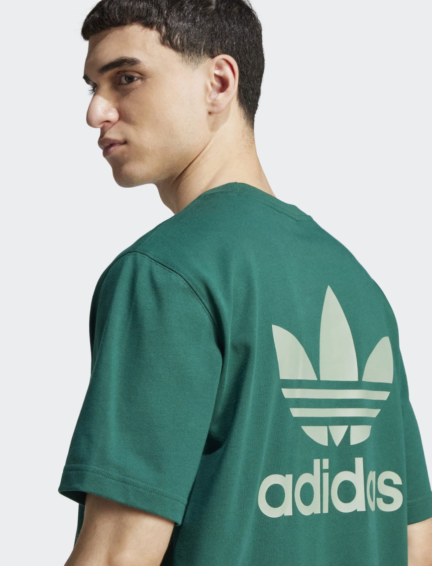 adidas Adicolor Classics Back+Front Trefoil Boxy Yeşil Erkek T-Shirt adidas Adicolor Classics Back+Front Trefoil Boxy Yeşil Erkek T-Shirt