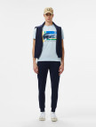 Lacoste Erkek Bisiklet Yaka Baskılı Açık Mavi T-Shirt