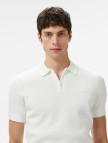 Lacoste Erkek Kısa Kollu Yarım Fermuarlı Beyaz Triko Lacoste Erkek Kısa Kollu Yarım Fermuarlı Beyaz Triko