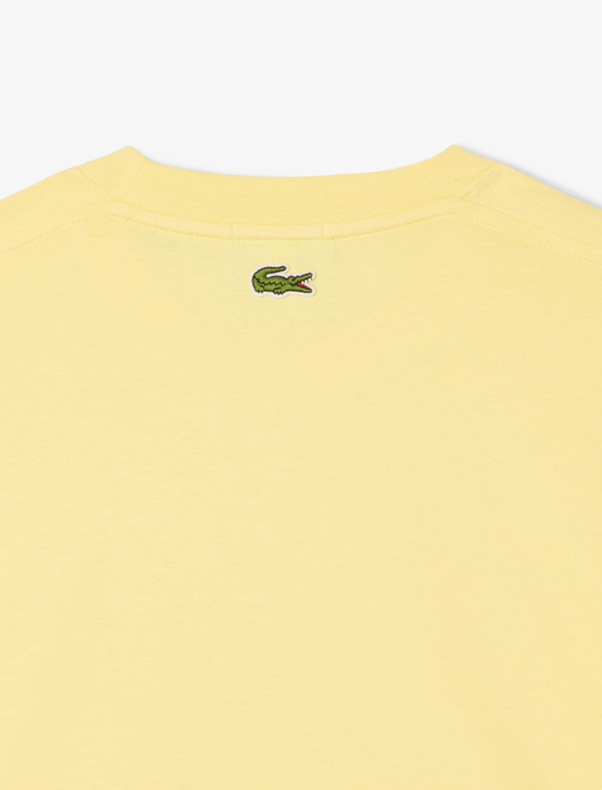 Lacoste Unisex Bisiklet Yaka Baskılı Sarı T-Shirt Lacoste Unisex Bisiklet Yaka Baskılı Sarı T-Shirt