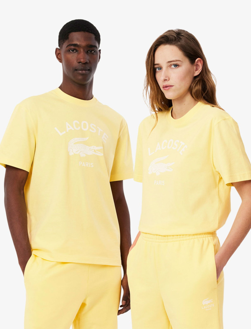 Lacoste Unisex Bisiklet Yaka Baskılı Açık Mavi T-Shirt Lacoste Unisex Bisiklet Yaka Baskılı Açık Mavi T-Shirt