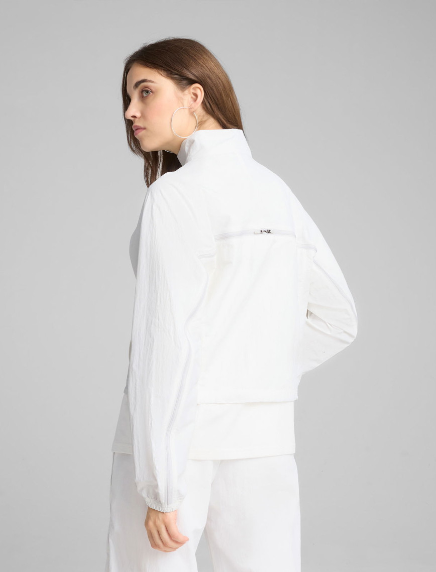 Puma Dare To Zip-Off Dokuma Kadın Beyaz Ceket Puma Dare To Zip-Off Dokuma Kadın Beyaz Ceket