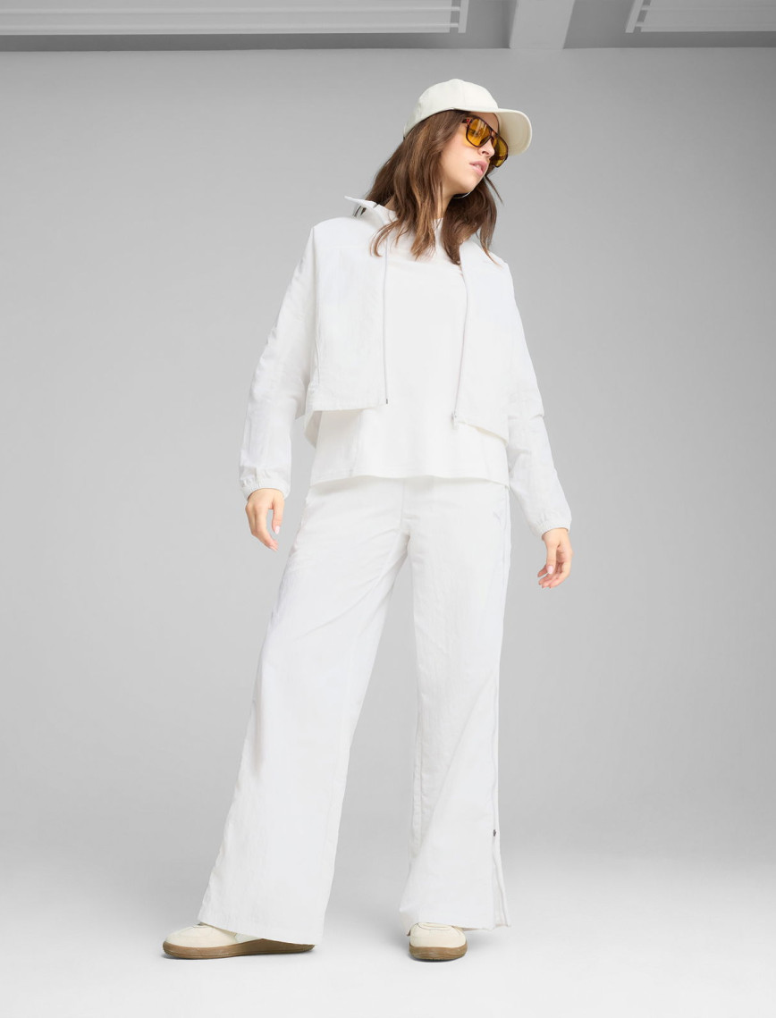 Puma Dare To Zip-Off Dokuma Kadın Beyaz Ceket Puma Dare To Zip-Off Dokuma Kadın Beyaz Ceket