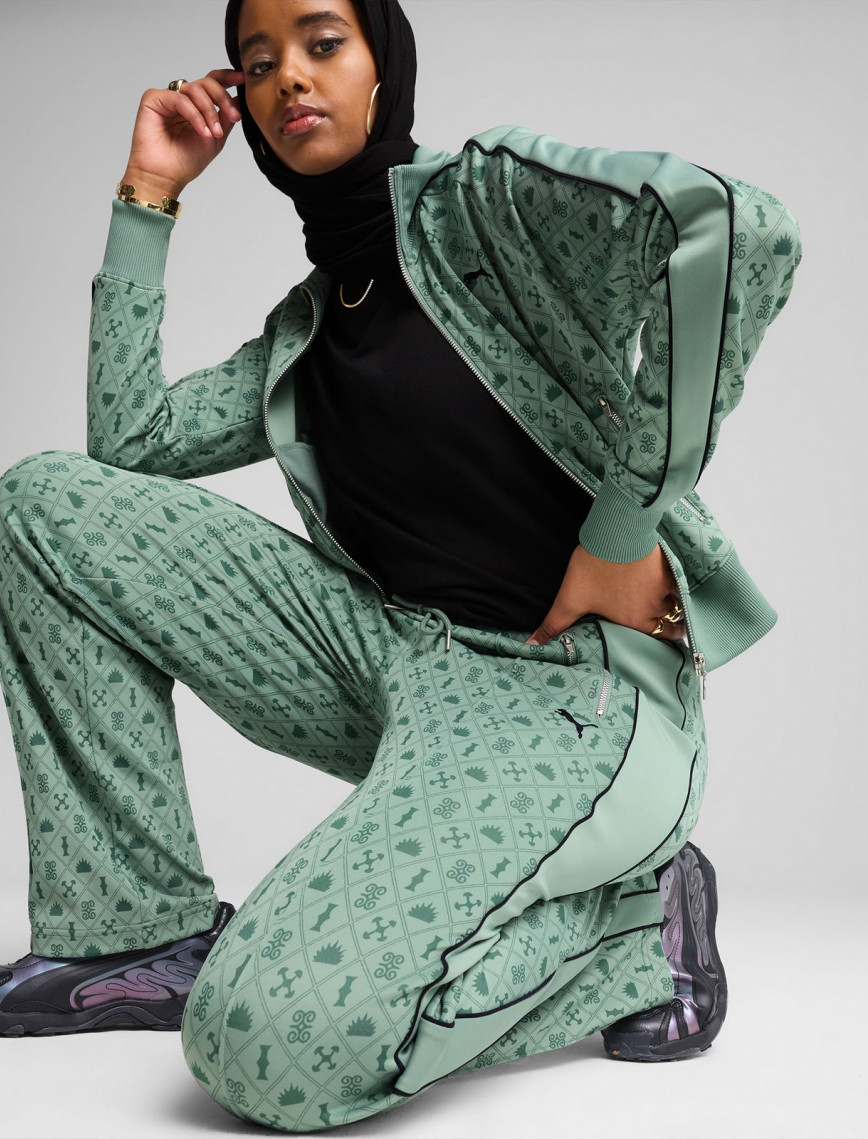 Puma Road To Unity Printed Straight T7 Kadın Yeşil Eşofman Altı Puma Road To Unity Printed Straight T7 Kadın Yeşil Eşofman Altı