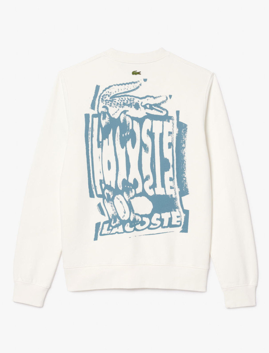 Lacoste Erkek Classic Fit Bisiklet Yaka Beyaz Sweatshirt Lacoste Erkek Classic Fit Bisiklet Yaka Beyaz Sweatshirt