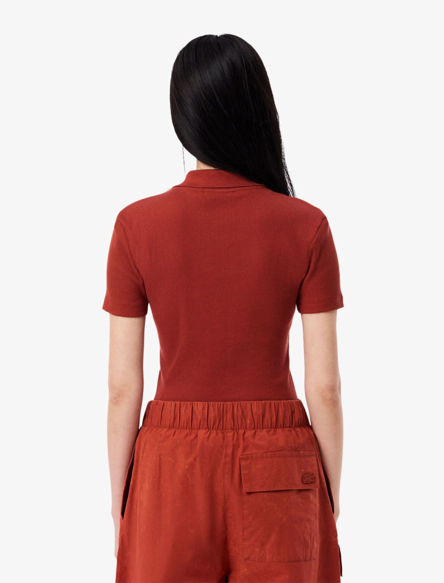 Lacoste L.12.D Kadın Slim Fit Organik Pamuk Kırmızı Polo Lacoste L.12.D Kadın Slim Fit Organik Pamuk Kırmızı Polo