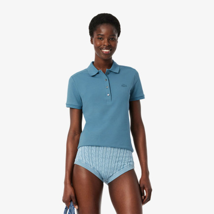 Lacoste L.12.D Kadın Slim Fit Mavi Polo Lacoste L.12.D Kadın Slim Fit Mavi Polo