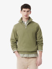 Lacoste Erkek Classic Fit Yarım Fermuarlı Haki Sweatshirt Lacoste Erkek Classic Fit Yarım Fermuarlı Haki Sweatshirt