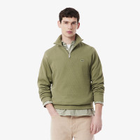 Lacoste Erkek Classic Fit Yarım Fermuarlı Haki Sweatshirt Lacoste Erkek Classic Fit Yarım Fermuarlı Haki Sweatshirt