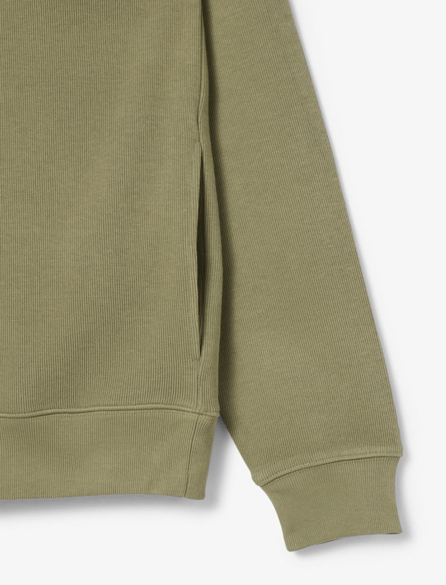 Lacoste Erkek Classic Fit Yarım Fermuarlı Haki Sweatshirt Lacoste Erkek Classic Fit Yarım Fermuarlı Haki Sweatshirt