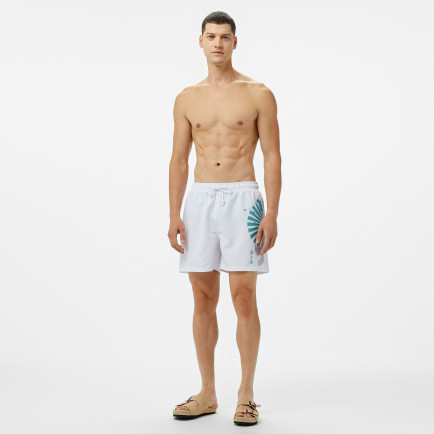 UNITED4 Classic Erkek Beyaz Deniz Şortu UNITED4 Classic Erkek Beyaz Deniz Şortu