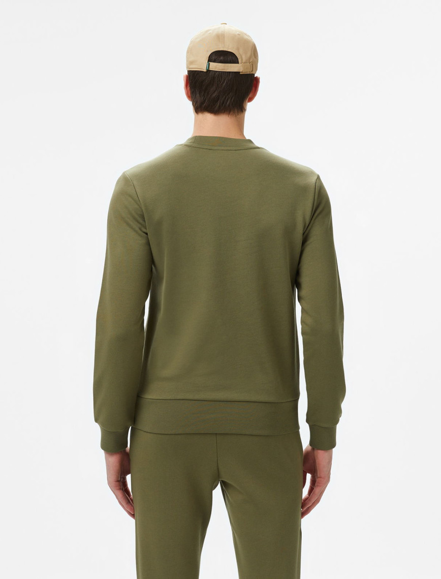 Lacoste Erkek Classic Fit Bisiklet Yaka Haki Sweatshirt Lacoste Erkek Classic Fit Bisiklet Yaka Haki Sweatshirt