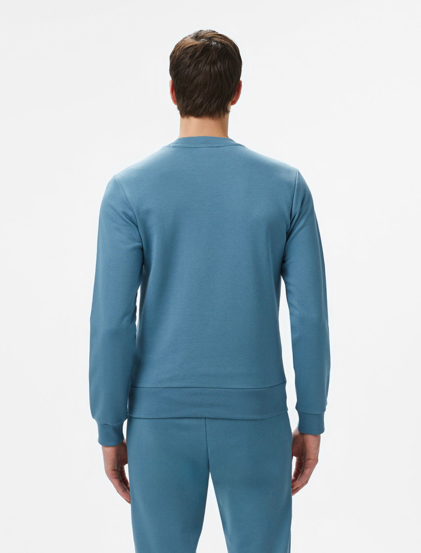 Lacoste Erkek Classic Fit Bisiklet Yaka Mavi Sweatshirt Lacoste Erkek Classic Fit Bisiklet Yaka Mavi Sweatshirt