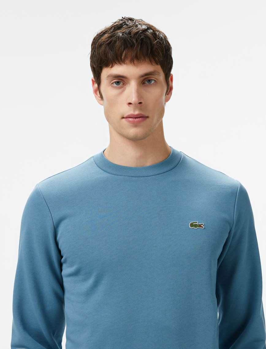 Lacoste Erkek Classic Fit Bisiklet Yaka Mavi Sweatshirt Lacoste Erkek Classic Fit Bisiklet Yaka Mavi Sweatshirt
