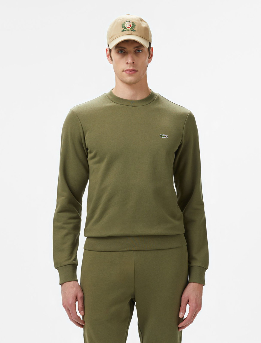 Lacoste Erkek Classic Fit Bisiklet Yaka Haki Sweatshirt Lacoste Erkek Classic Fit Bisiklet Yaka Haki Sweatshirt