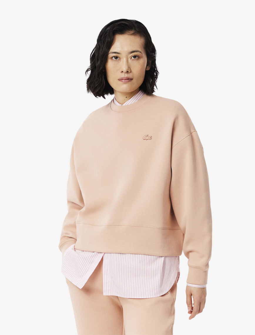 Lacoste Kadın Oversize Fit Bisiklet Yaka Beyaz Sweatshirt Lacoste Kadın Oversize Fit Bisiklet Yaka Beyaz Sweatshirt