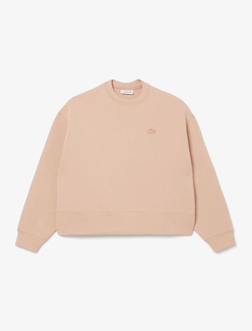 Lacoste Kadın Oversize Fit Bisiklet Yaka Açık Kahverengi Sweatshirt Lacoste Kadın Oversize Fit Bisiklet Yaka Açık Kahverengi Sweatshirt
