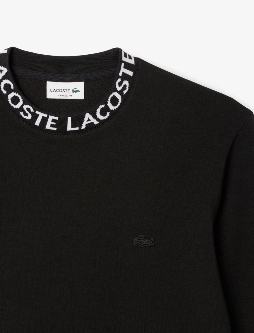 Lacoste Erkek Classic Fit Bisiklet Yaka Siyah Sweatshirt Lacoste Erkek Classic Fit Bisiklet Yaka Siyah Sweatshirt