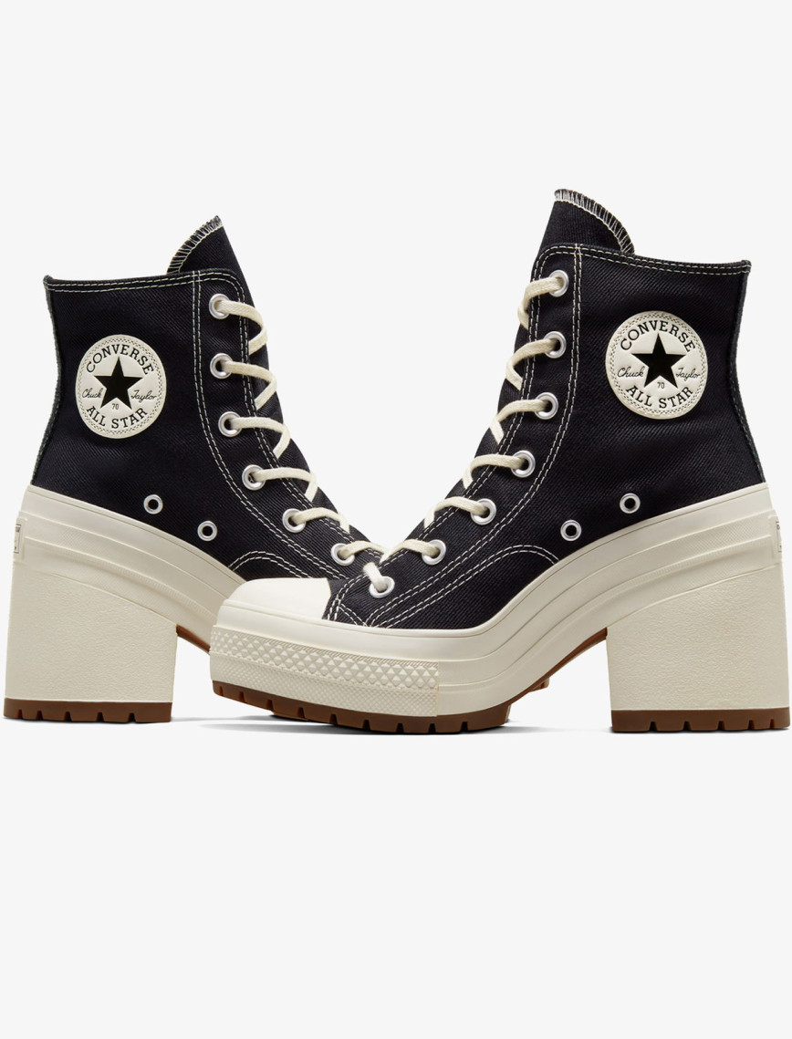 Converse Chuck 70 De Luxe Heel Kadın Siyah Platform Sneaker Converse Chuck 70 De Luxe Heel Kadın Siyah Platform Sneaker