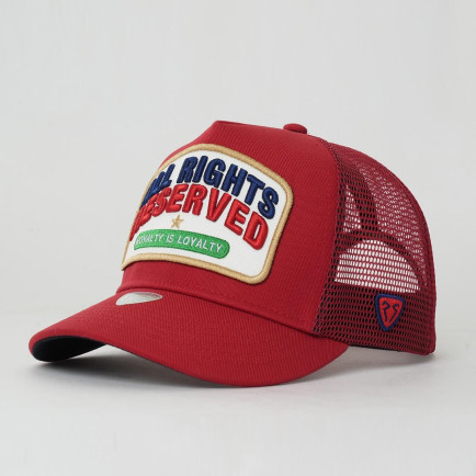 RustandRich Kadın Erkek Kırmızı Trucker Şapka-Urban Collection-All Right Reserved RustandRich Kadın Erkek Kırmızı Trucker Şapka-Urban Collection-All Right Reserved