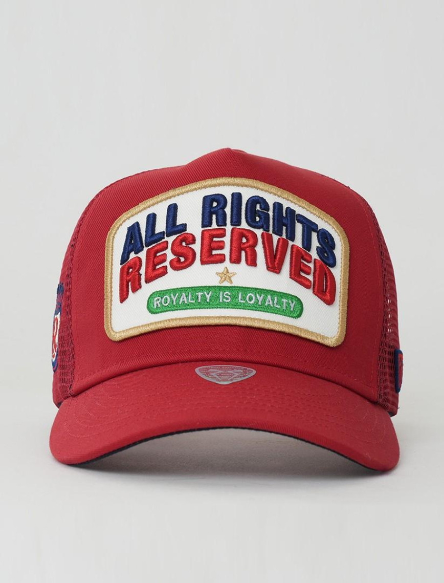RustandRich Kadın Erkek Kırmızı Trucker Şapka-Urban Collection-All Right Reserved RustandRich Kadın Erkek Kırmızı Trucker Şapka-Urban Collection-All Right Reserved