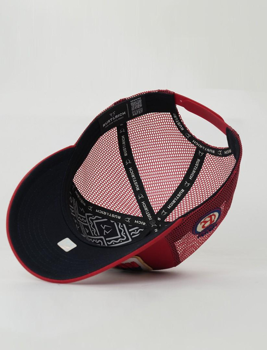 RustandRich Kadın Erkek Kırmızı Trucker Şapka-Urban Collection-All Right Reserved RustandRich Kadın Erkek Kırmızı Trucker Şapka-Urban Collection-All Right Reserved