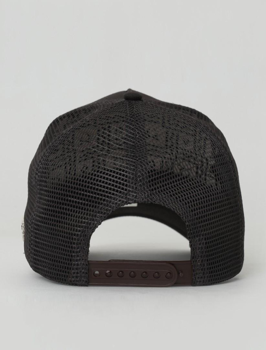 RustandRich Kadın Erkek Kahverengi Trucker Şapka-Hard Collection-Hard Jazz