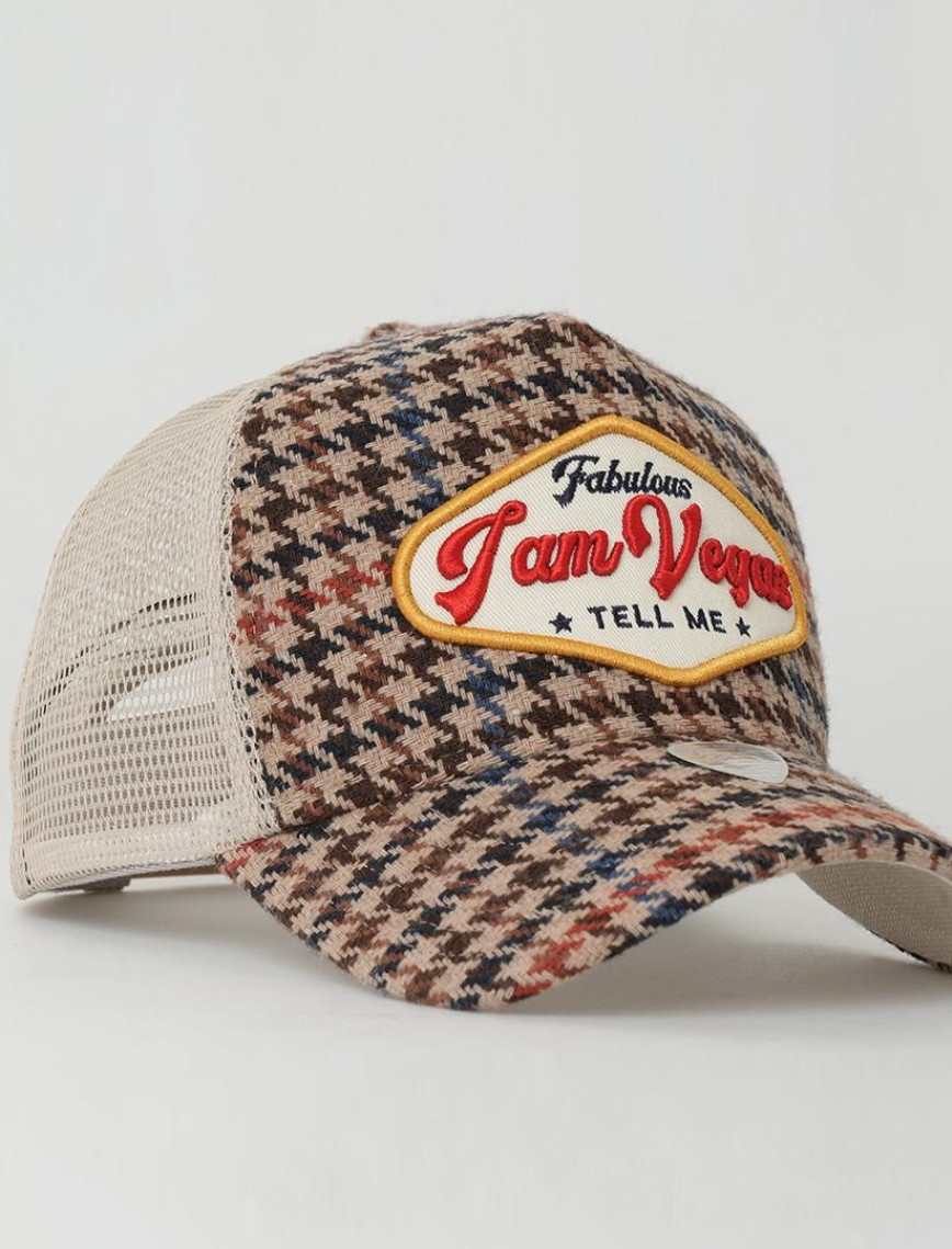 RustandRich Kadın Erkek Bej Trucker Şapka-City's Collection-Vegas RustandRich Kadın Erkek Bej Trucker Şapka-City's Collection-Vegas