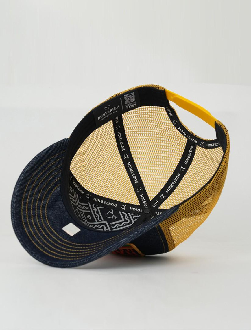 RustandRich Kadın Erkek Denim Trucker Şapka-Urban Collection-Hands Off RustandRich Kadın Erkek Denim Trucker Şapka-Urban Collection-Hands Off