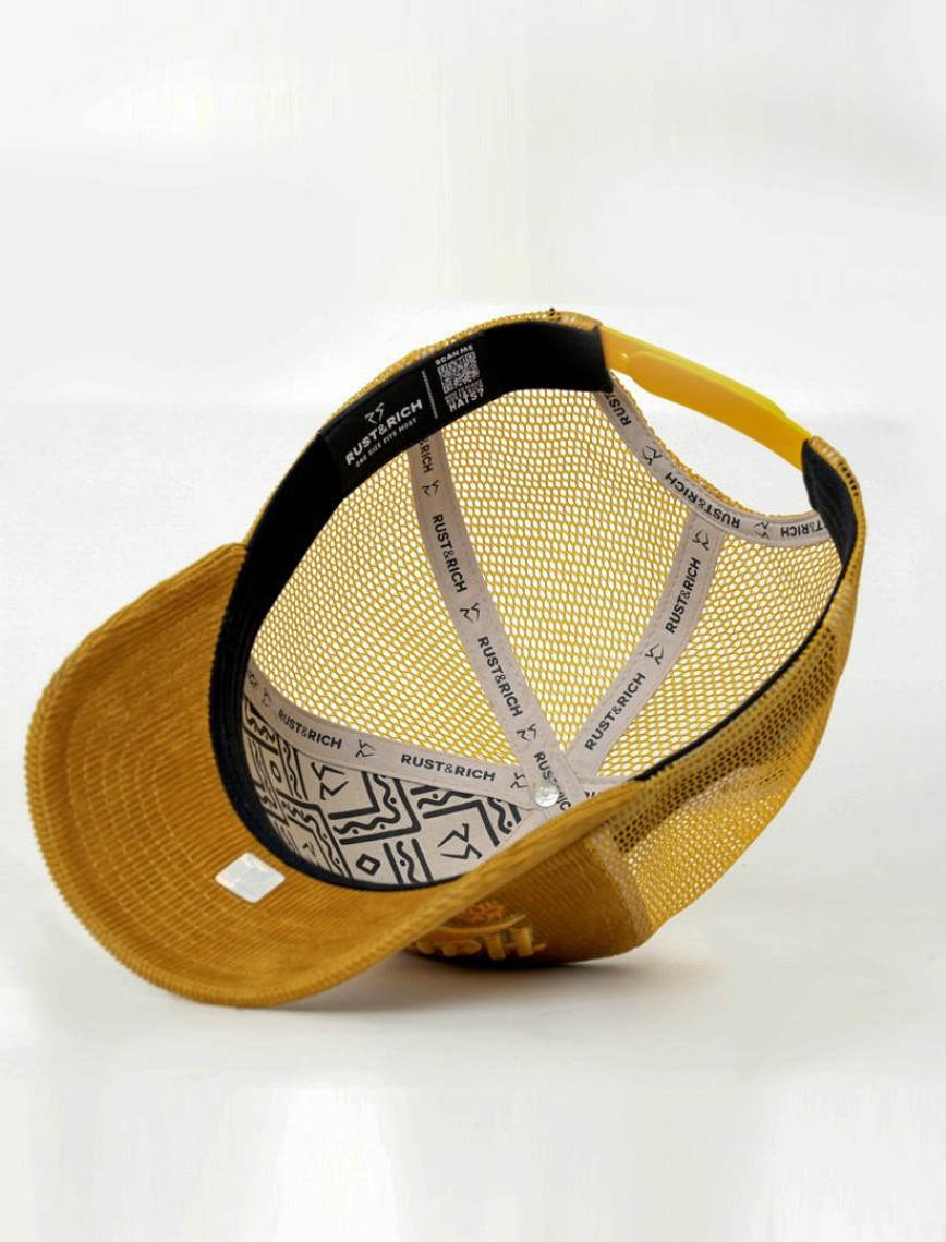 RustandRich Kadın Erkek Sarı Trucker Şapka-Hard Collection-Hard Rich RustandRich Kadın Erkek Sarı Trucker Şapka-Hard Collection-Hard Rich
