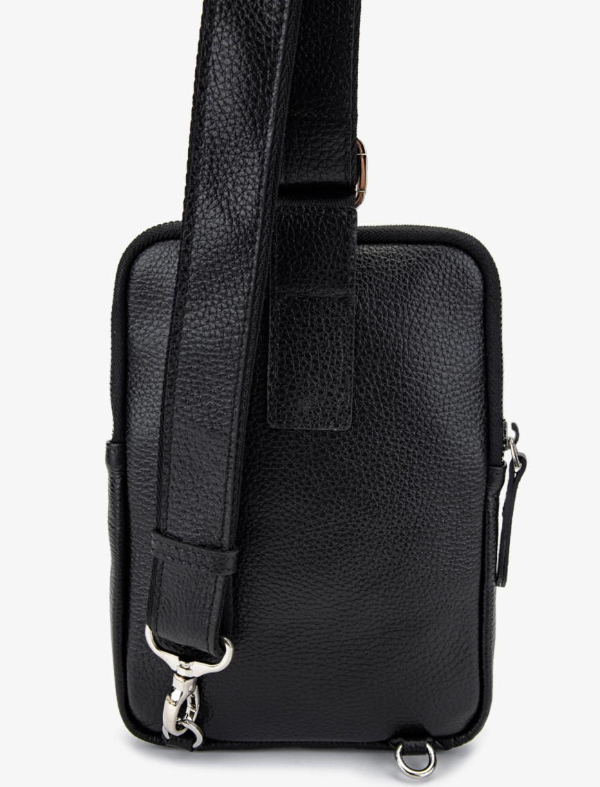 Valmenti Erkek Hakiki Deri Siyah Floter Body Bag Çanta Valmenti Erkek Hakiki Deri Siyah Floter Body Bag Çanta