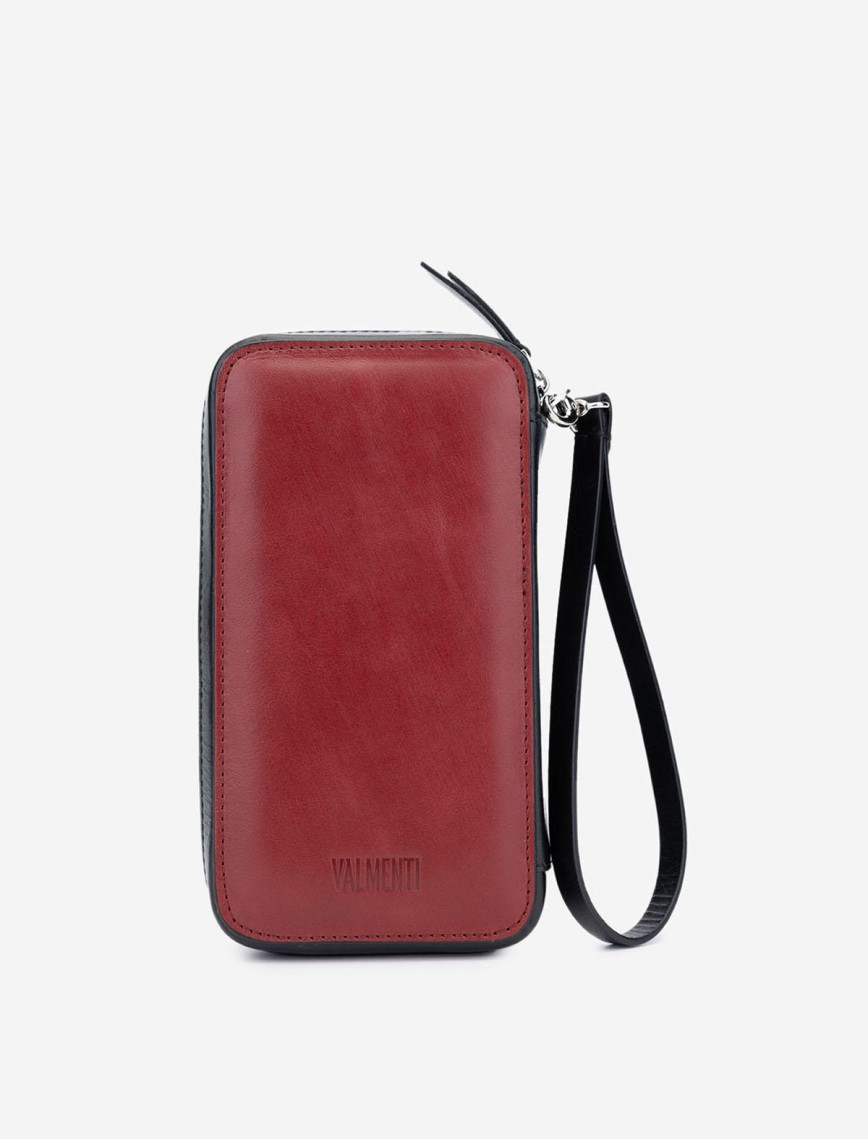 Valmenti Origame Erkek Gri\Siyah Hakiki Deri El Çantası