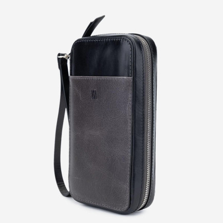 Valmenti Origame Erkek Gri\Siyah Hakiki Deri El Çantası Valmenti Origame Erkek Gri\Siyah Hakiki Deri El Çantası