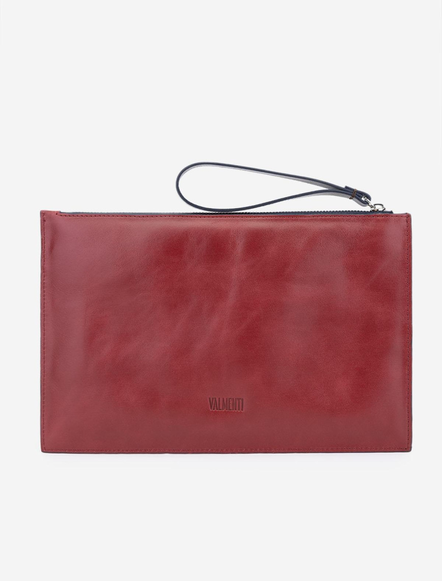 Valmenti Handx Unisex Laci / Bordo Hakiki Deri GÜNLÜK Çanta