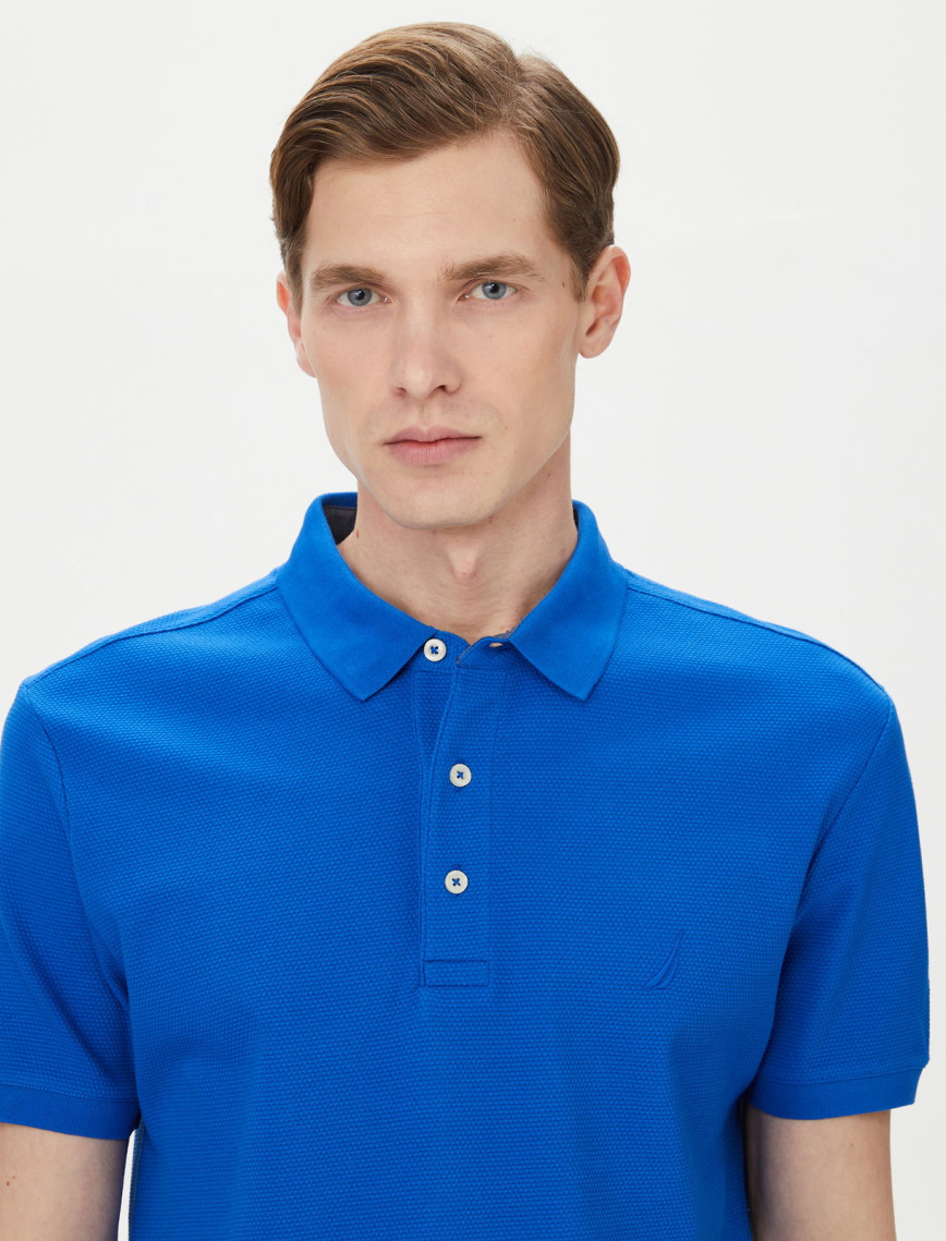 Nautica Erkek Mavi Slim Fit Kısa Kollu Polo Nautica Erkek Mavi Slim Fit Kısa Kollu Polo