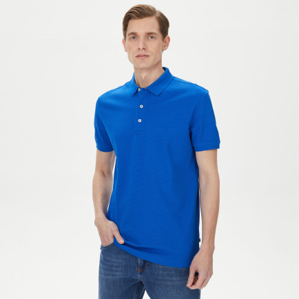 Nautica Erkek Mavi Slim Fit Kısa Kollu Polo Nautica Erkek Mavi Slim Fit Kısa Kollu Polo
