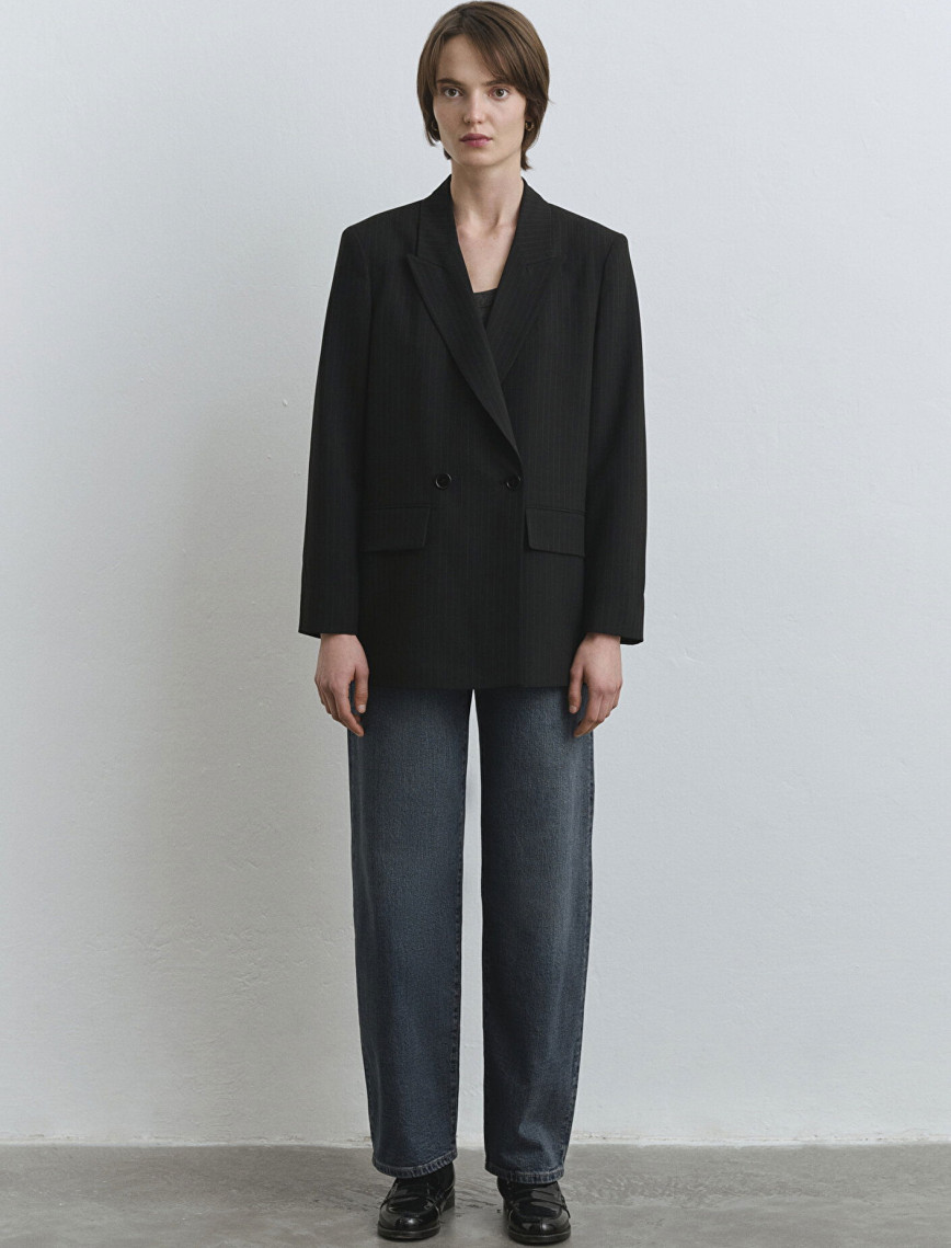 Mavi Çizgili Blazer 1110519-85353 Mavi Çizgili Blazer 1110519-85353