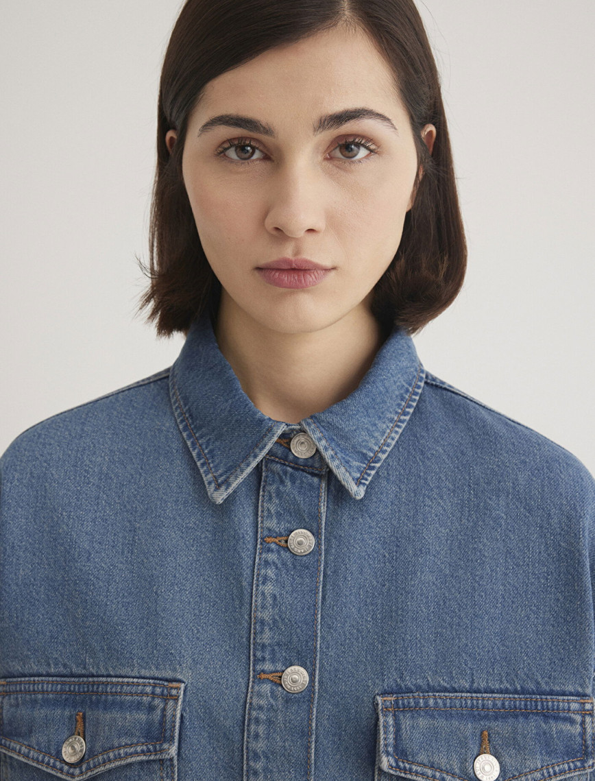 Mavi Bekka Classic Denim Indigo Mavisi Jean Gömlek Boyfriend 1211000-89250 Mavi Bekka Classic Denim Indigo Mavisi Jean Gömlek Boyfriend 1211000-89250