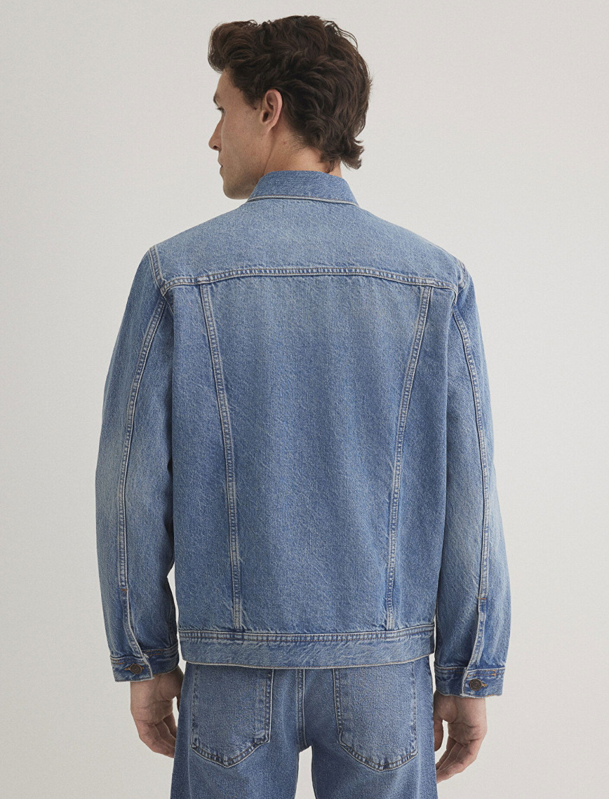 Mavi Drake Classic Denim Puslu Indigo Mavi Jean Ceket 010143-89136